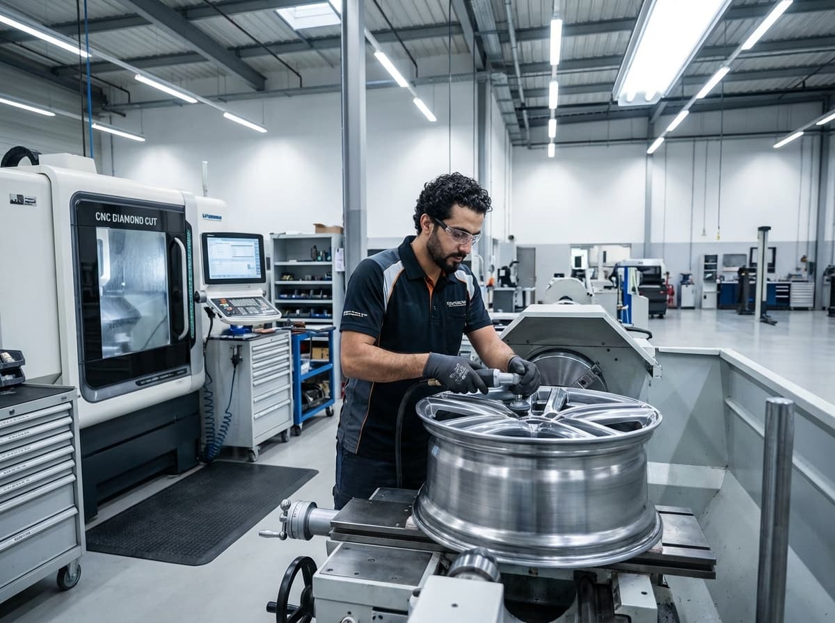 Alloy Wheel Repair at DentGuy workshop in Dubai